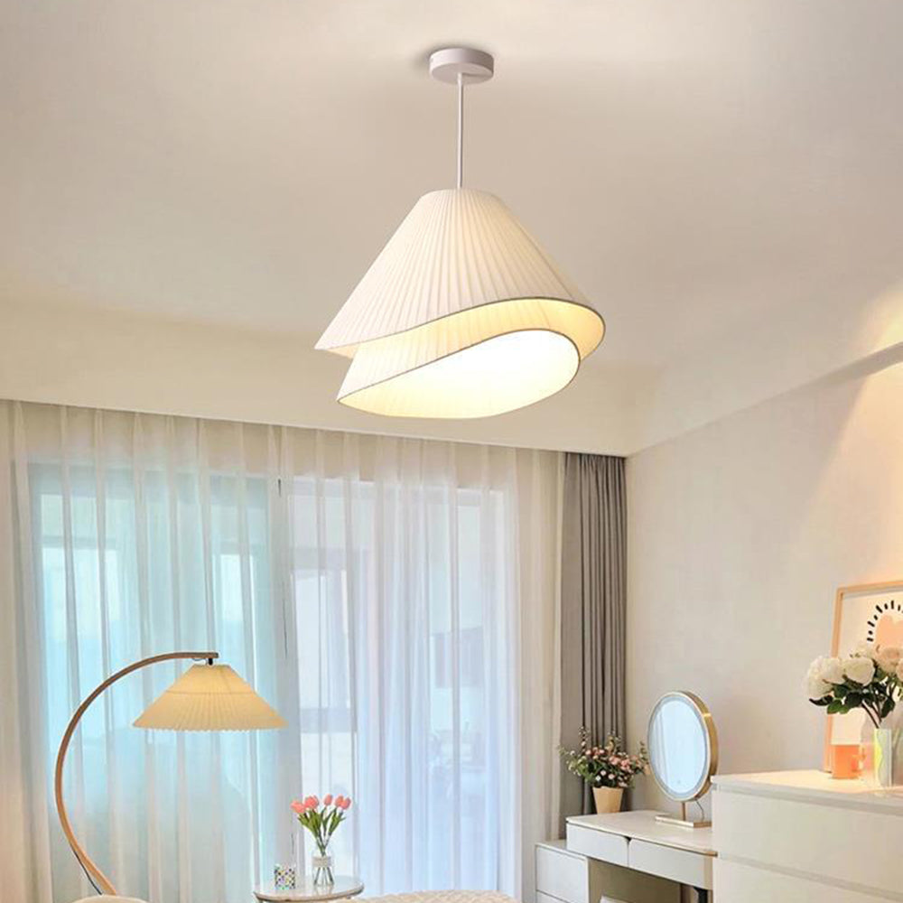 Ritta Minimalista LED Doppio Strato Lampade a Sospensione Tessuto LED Bianco Soggiorno/Camera da Letto