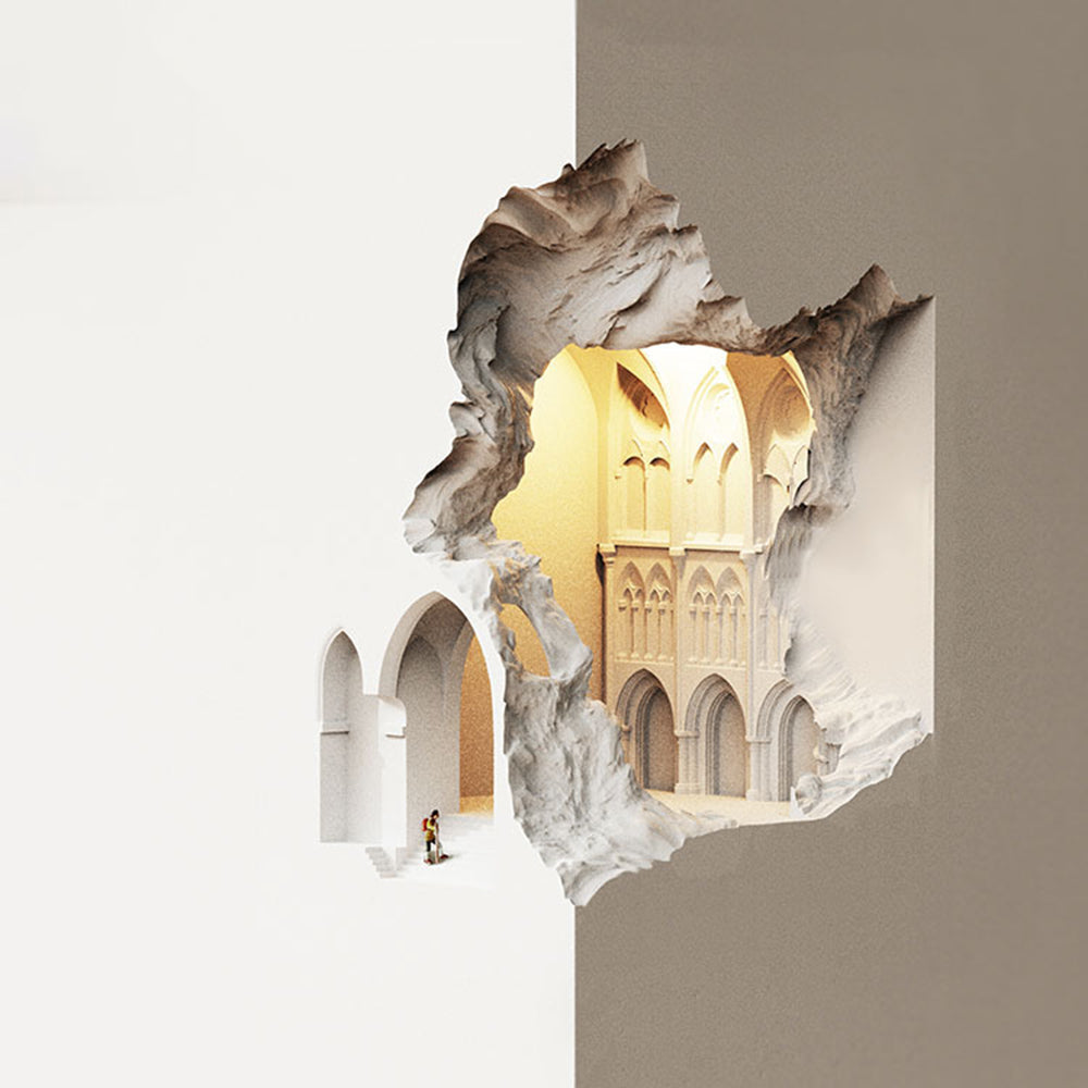 Arisha Arte Deco Colore LED Gesso Applique Soggiorno