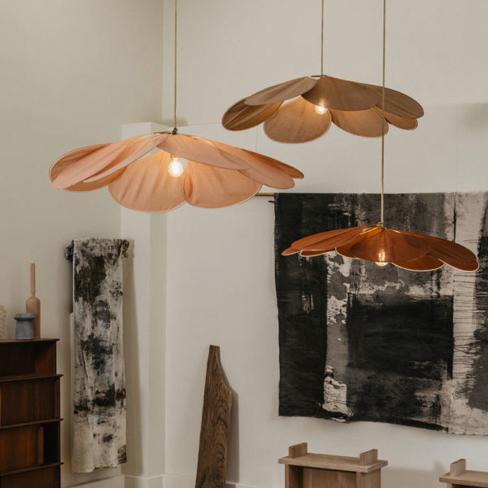 Ritta Moderni LED Lampade a Sospensione Vintage Rustico Tessuto Bianco/Marrone