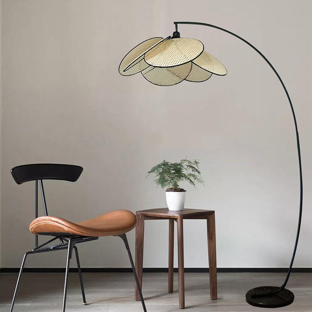Ritta Moderno Design LED Fiore Lampade da Terra Rattan Soggiorno/Camera da Letto/Sala da Pranzo