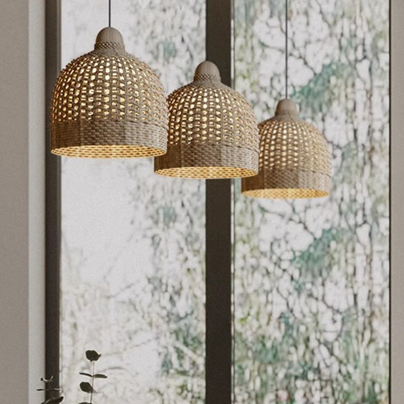 Ritta Vintage LED Lampadari Bambù Salotto/Camera da Letto