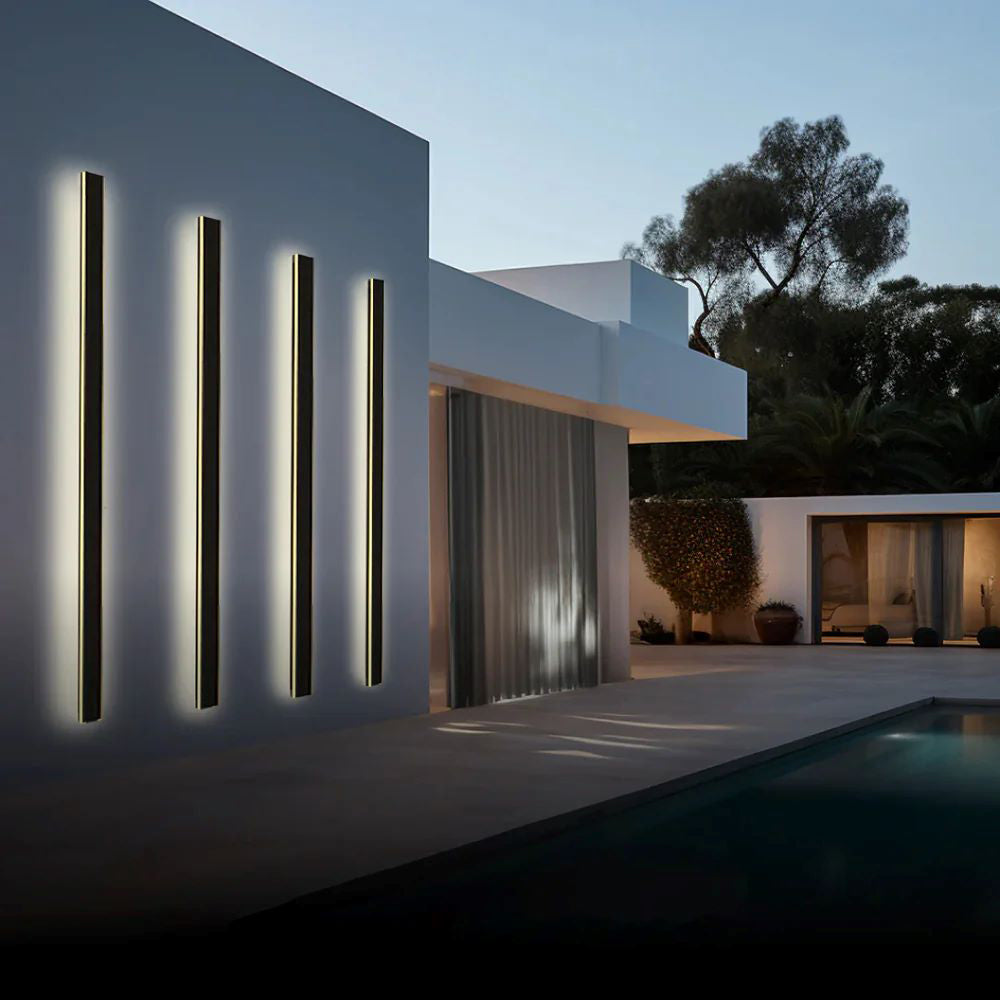 Ray Applique da Esterni Metallo Lineare Balcone Terrazza Minimalista