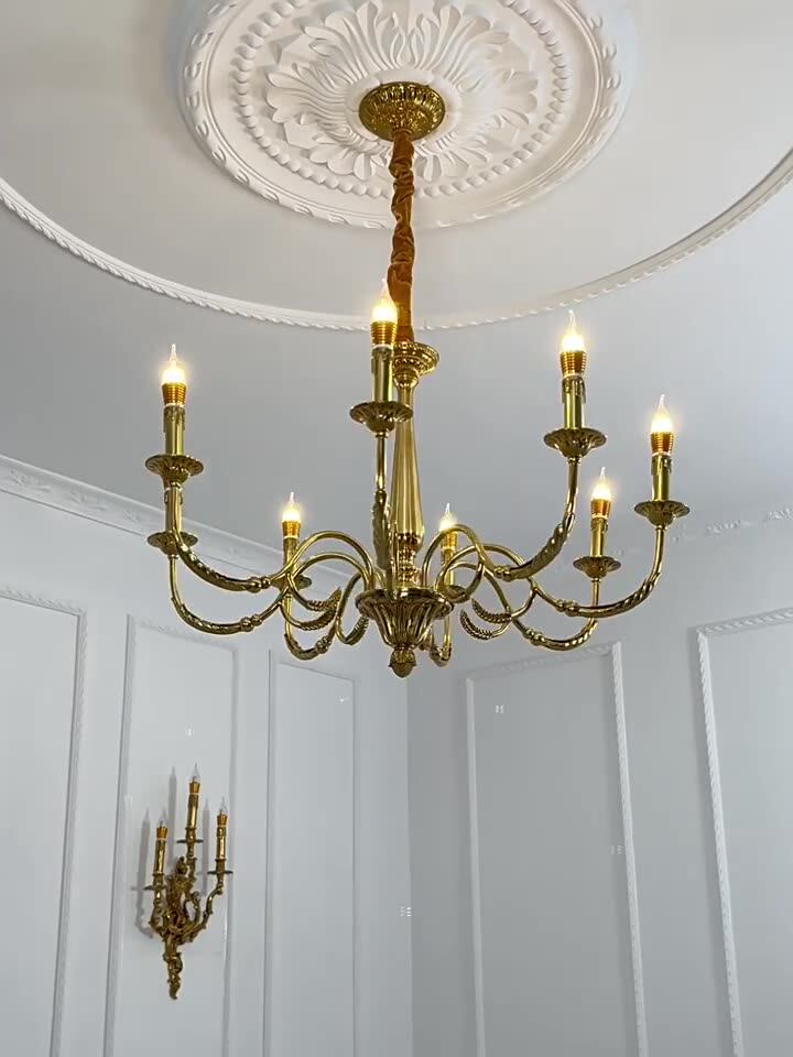Cevynara Lux Lampadario Postmoderno Lusso Ottone