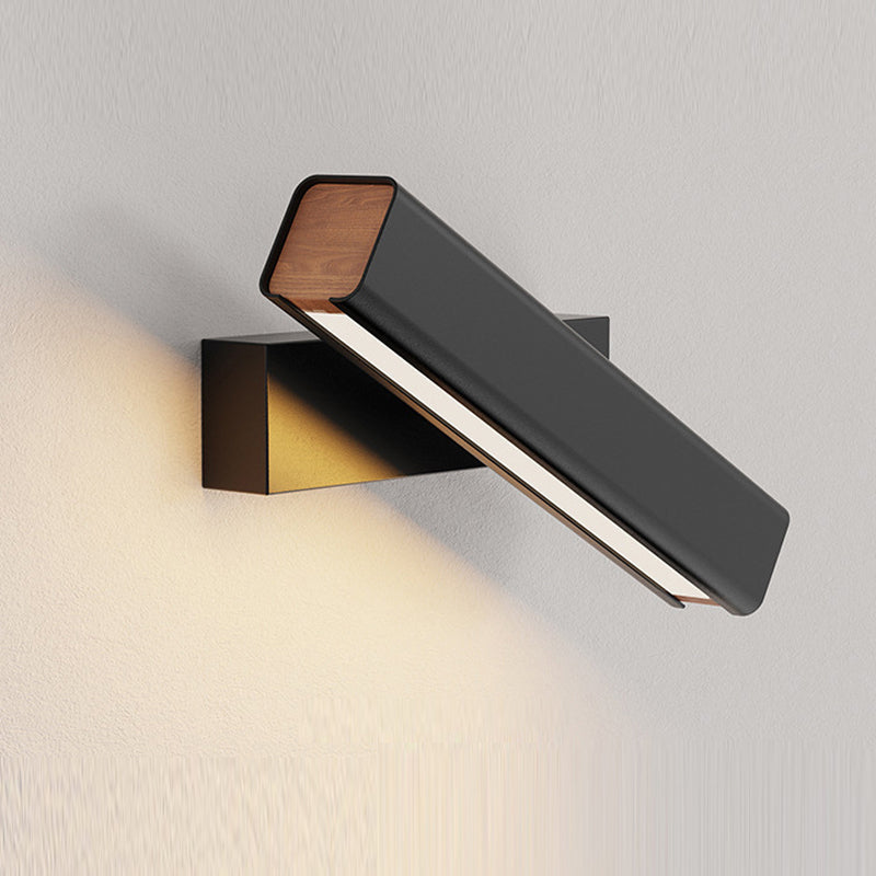 Arisha Moderno LED Rettangolare Girevole Applique Metallo Nero/Bianco Soggiorno/Camera da Letto