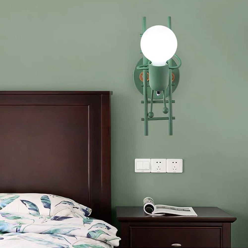 Luxo Industriale Metallo Legno Applique Soggiorno