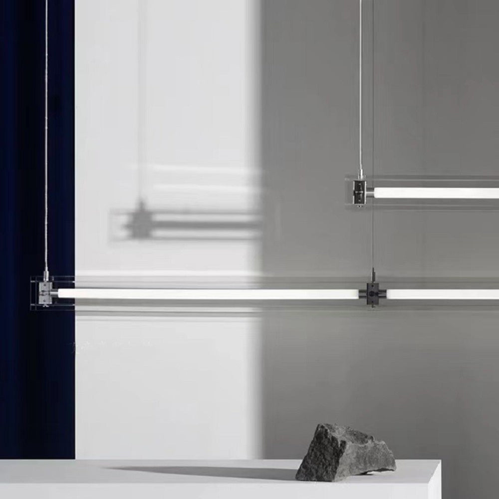 Arisha Lampada a Sospensione Metallo Bianco Lineare Minimalista