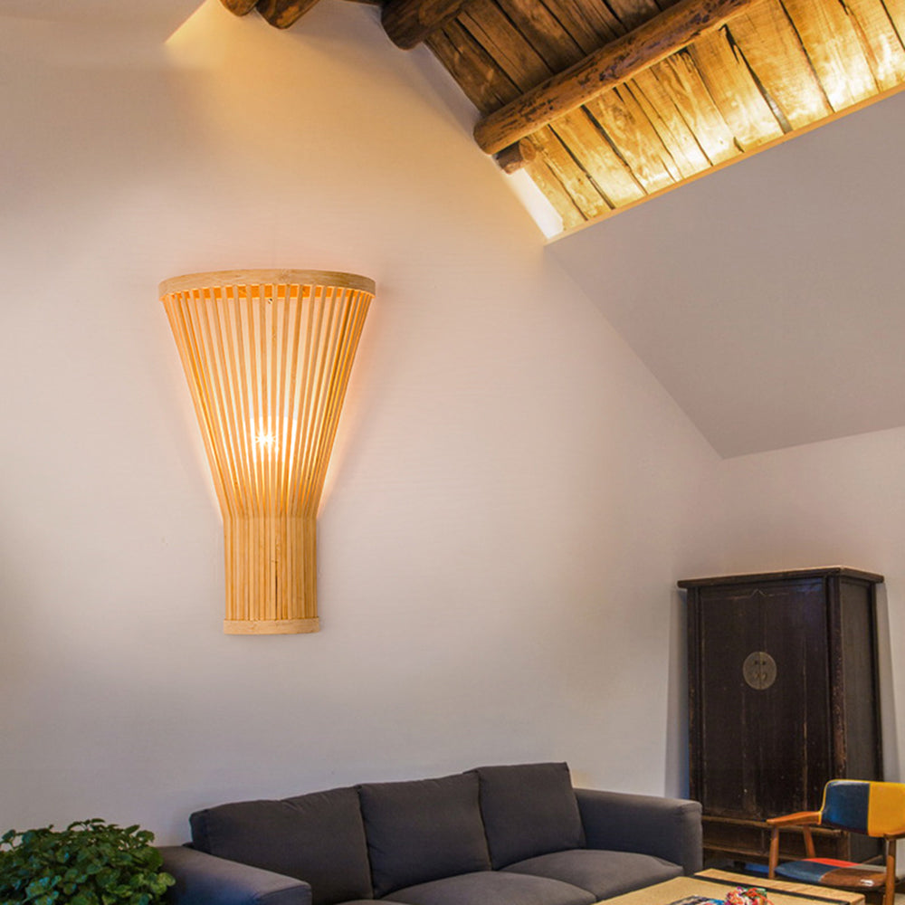 Muto Led Applique Comodino Rattan Acrilico Camera da Letto