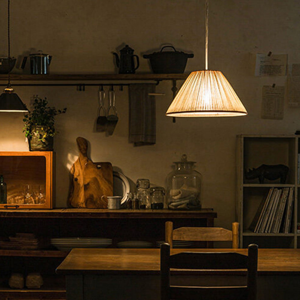 Ritta Wabi Sabi Plissettato Lampade a Sospensione Metallo Soggiorno