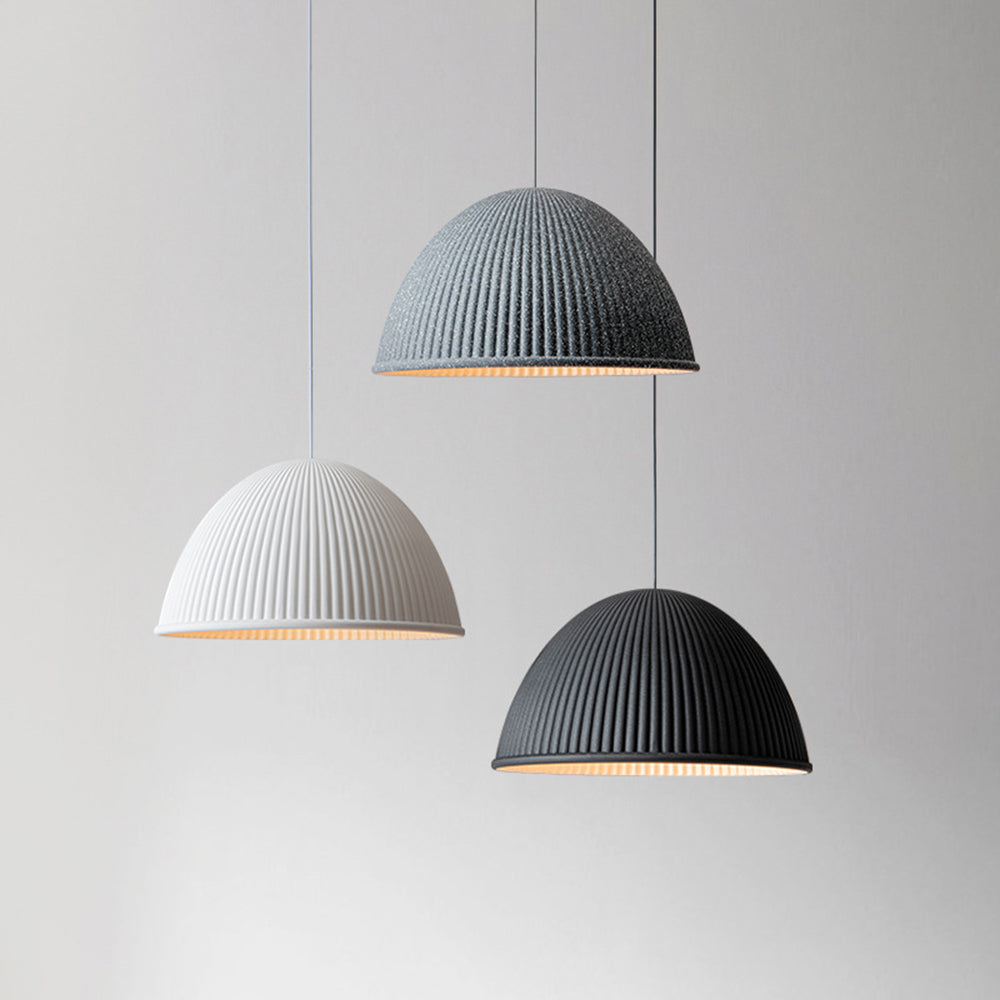 Valentina Lampada a Sospensione Moderna Semi Resina Grigio/Nero/Bianco Metallo