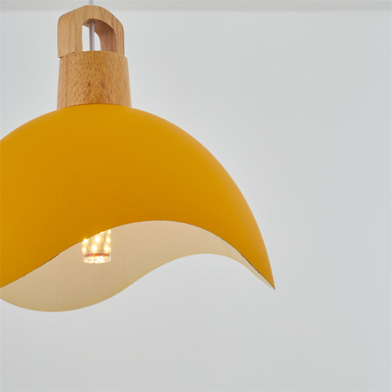 Valentina Lampade a Sospensione Colorato Ombra Singolo Legno/Metallo