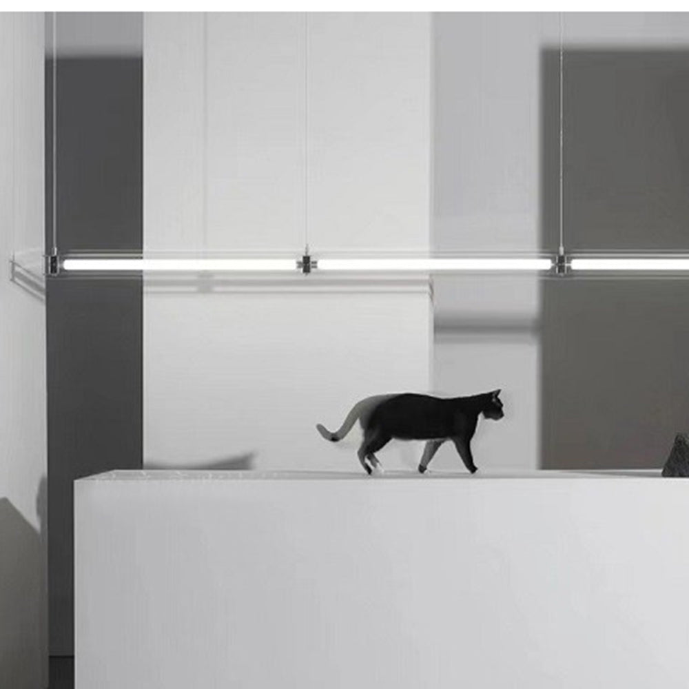 Edge Lampada a Sospensione Metallo Bianco Lineare Minimalista