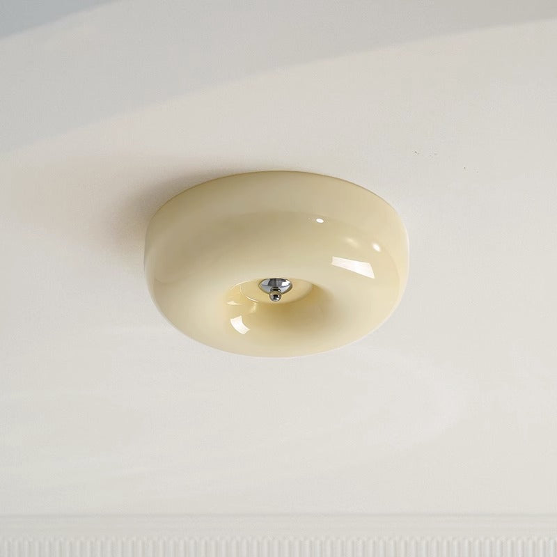 Valentina Lampada da Soffitto Vintage in Vetro Crema