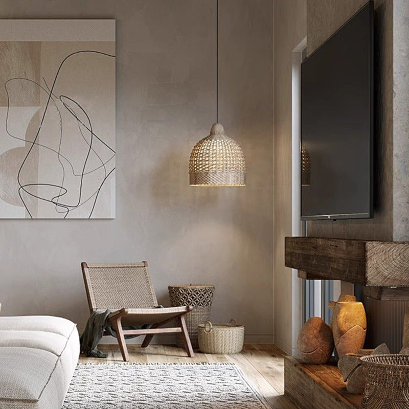 Ritta Vintage LED Lampadari Bambù Salotto/Camera da Letto