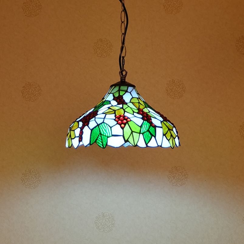 Tiffany Design Metallo/Vetro Sospensione Multicolore Soggiorno/Camera da letto