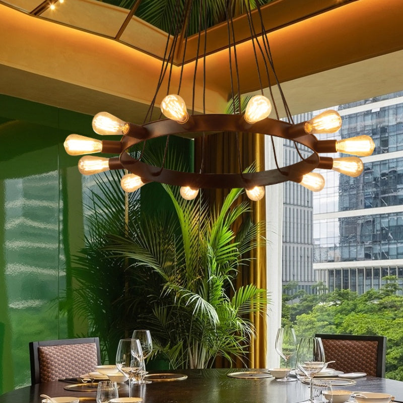 Silva Vintage Matello Lux Lampadario Marrone Soggiorno/Sala da Pranzo