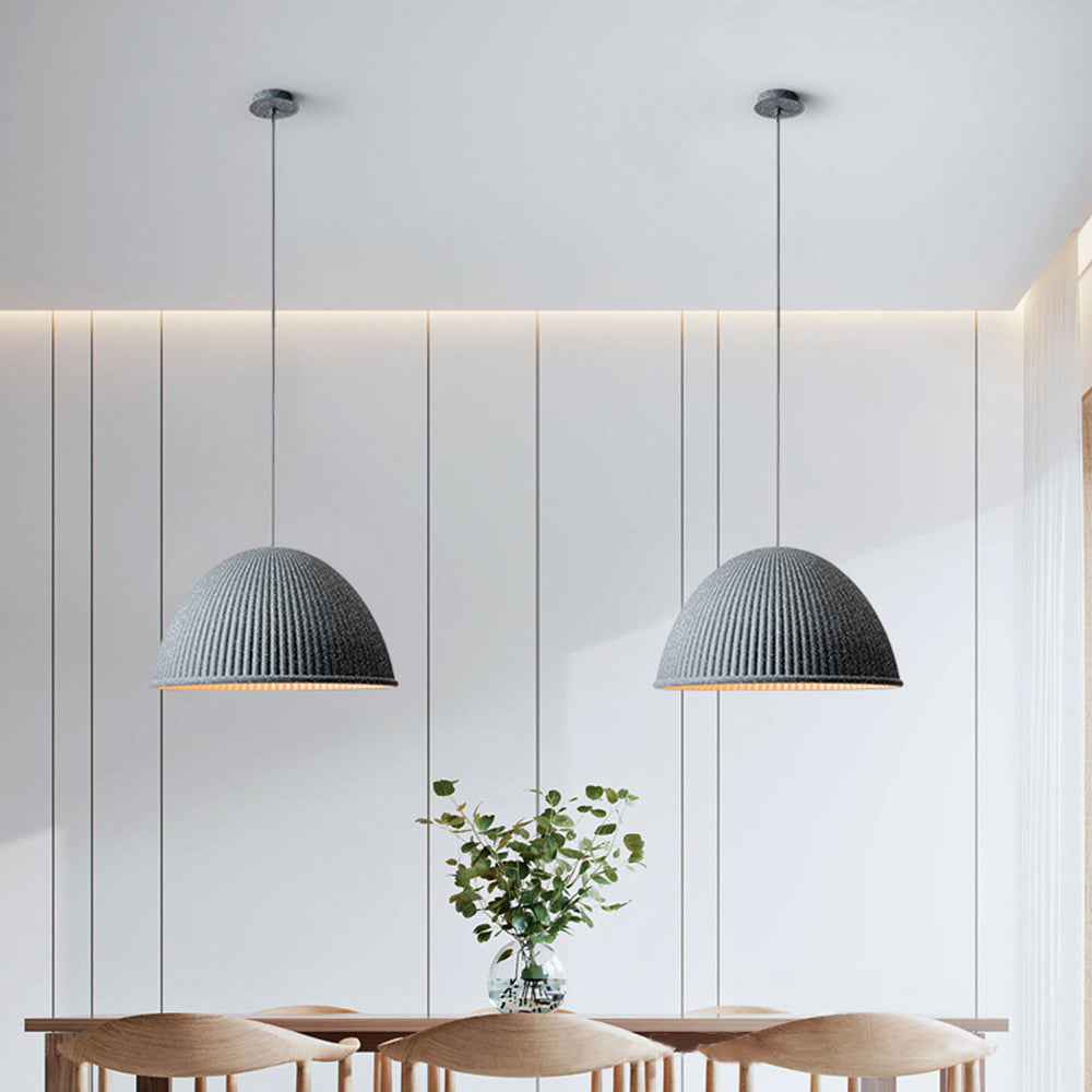 Valentina Lampada a Sospensione Moderna Semi Resina Grigio/Nero/Bianco Metallo
