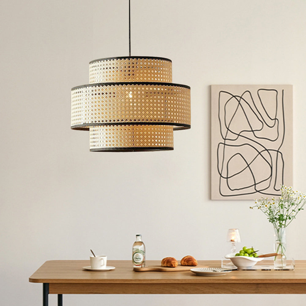 Ritta Moderno Design LED Cilindrico Lampada a Sospensione Metallo PVC Sala da Pranzo