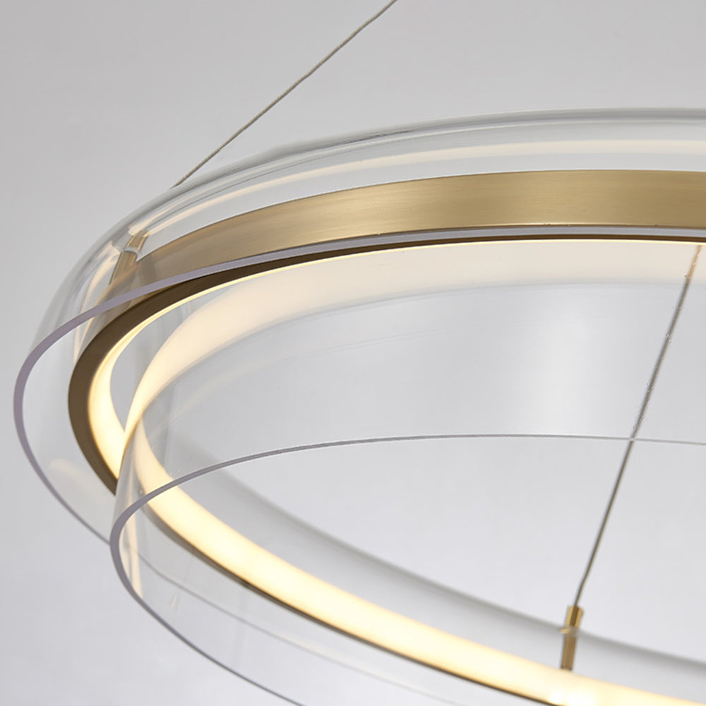Arisha Lampade a Sospensione Metallo Oro Annulare Minimalista LED Soggiorno/Camera da Letto