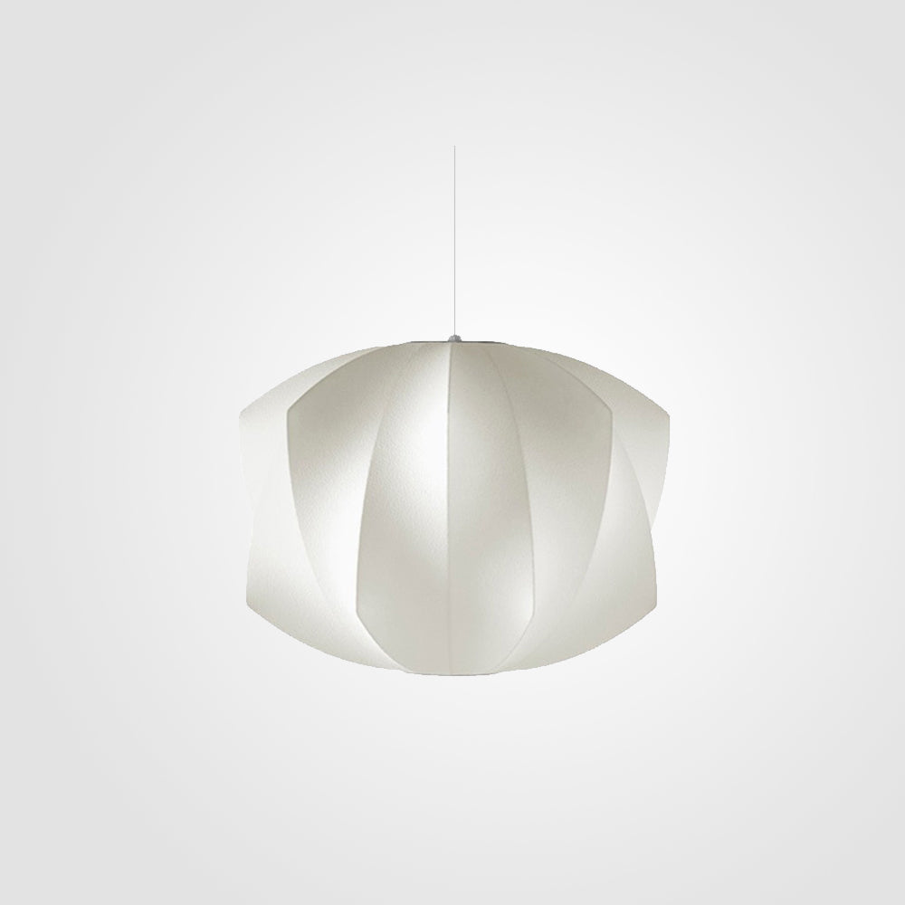 Ritta Design LED Lampada a Sospensione Seta Artificiale Bianco