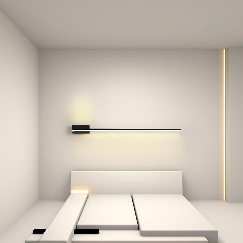 Arisha Minimalista LED Lineare Metallo Acrilico Vanità Applique Nero Bagno