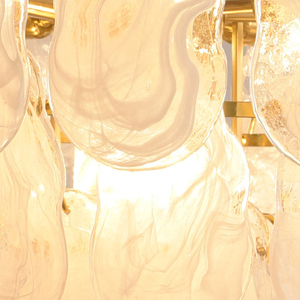 Kirsten Bellissimo LED Lampadari Vetro Metallo Bianco Oro Elegante Soggiorno/Camera da Letto