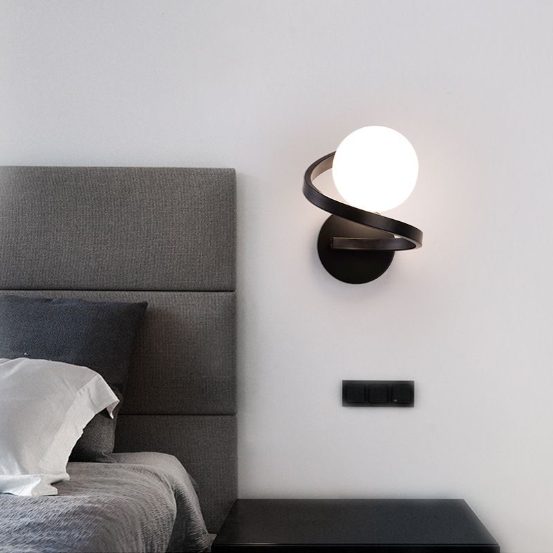 Arisha Design LED Girare Applique Metallo Vetro Impermeabile Nero/Oro Specchio Bagno/Soggiorno/Camera da Letto