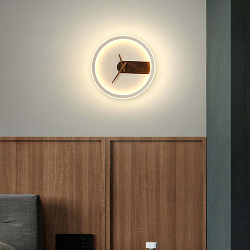 Arisha Moderna Design LED Urbano Applique 3 Colori Marrone Scuro Orologio Soggiorno/Camera da Letto
