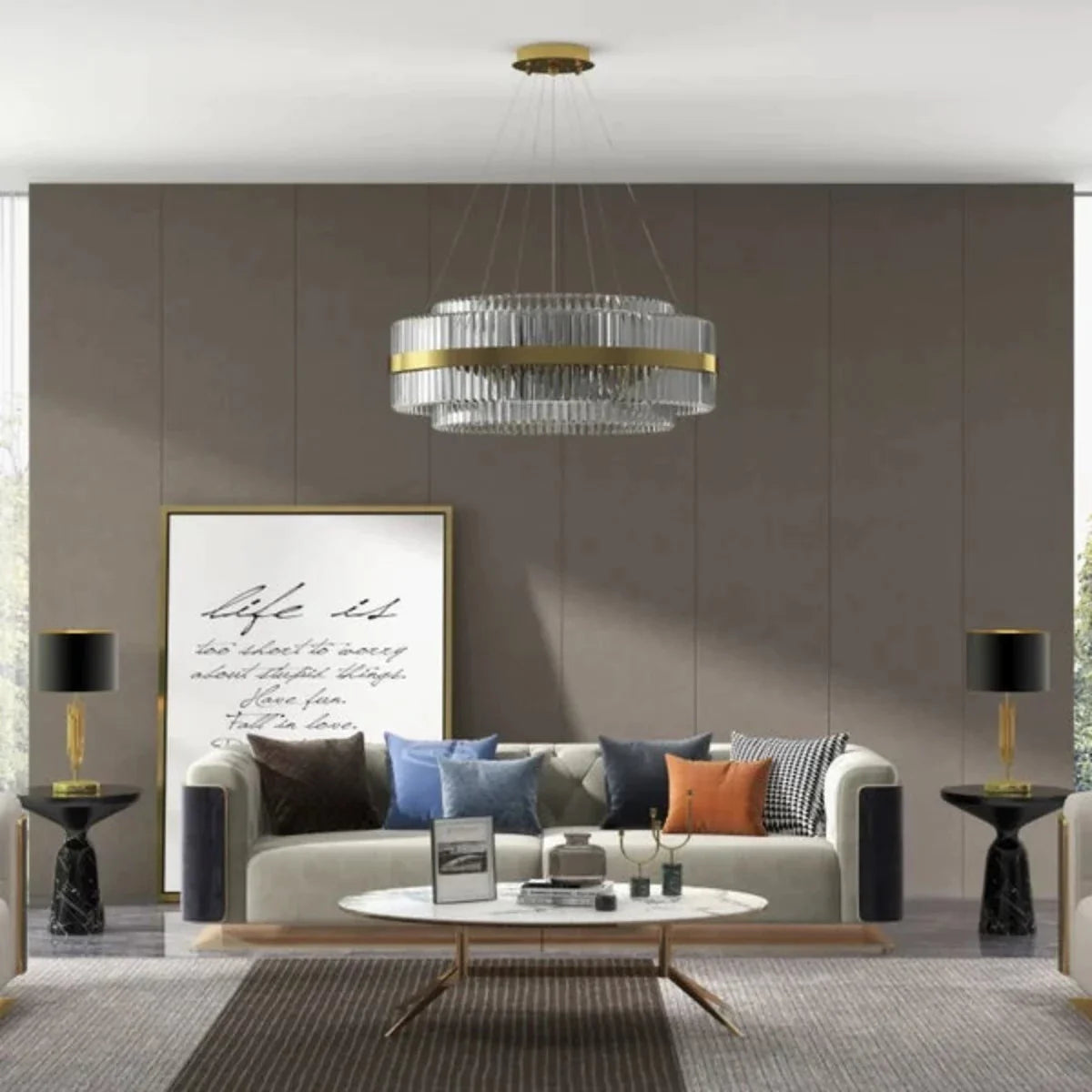 Kristy Moderno Cristalli Graduati Pendaglio Lampadari Ottone