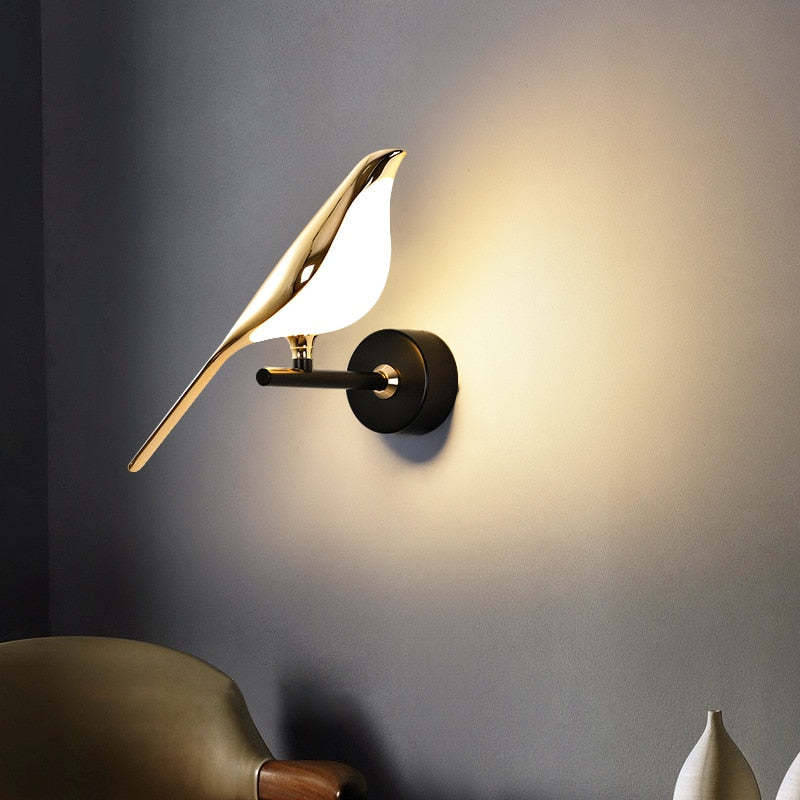 Arisha Design LED Applique Speciale Metallo Acrilico Oro Uccello Soggiorno/Camera da Letto/Ristorante/Studio