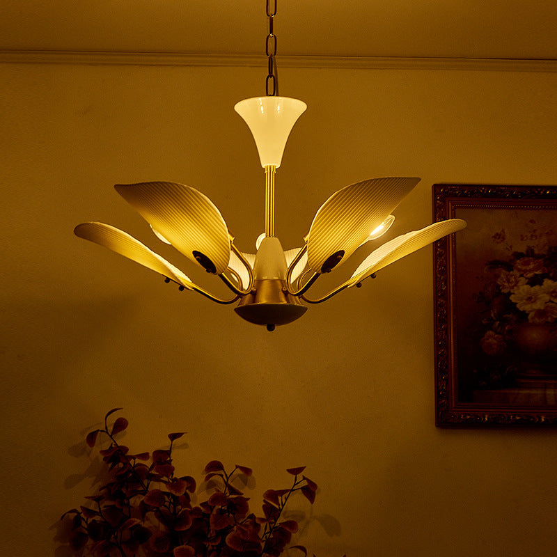 Alessio Classica Metallo Acrilico Lux Lampadario Bianco Soggiorno Camera da letto