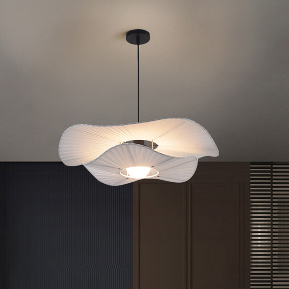 Ritta Lampade a Sospensione Moderno Nordico Panno/Metallo Shell Bianco