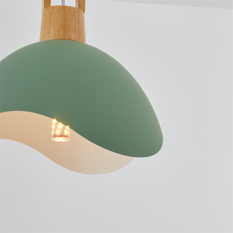 Valentina Lampade a Sospensione Colorato Ombra Singolo Legno/Metallo