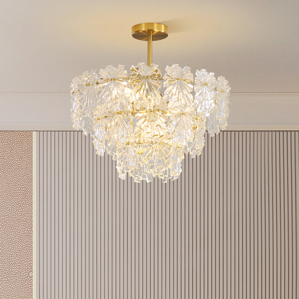 Marilyn Moderno LED Lampade a Sospensione Metallo/Vetro Oro Elegante Trasparente Cristalli di Ghiaccio Soggiorno/Camera da Letto