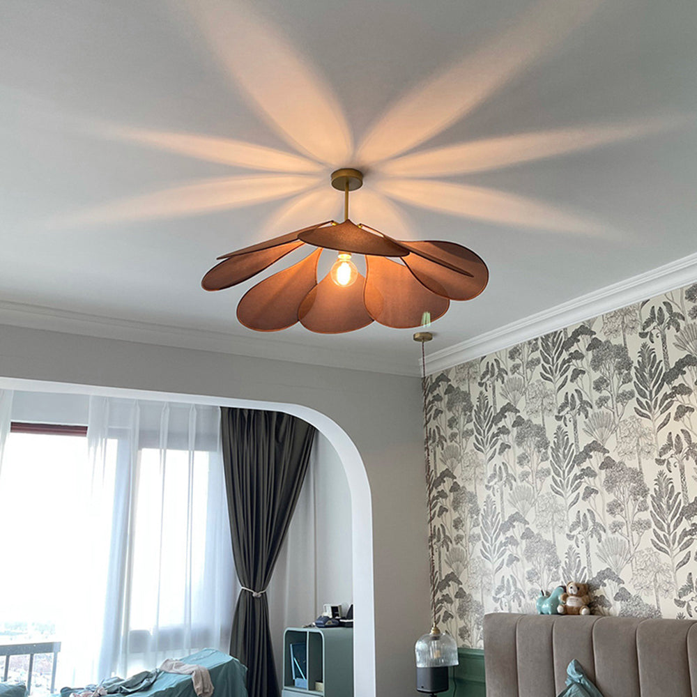 Ritta Moderni LED Lampade a Sospensione Vintage Rustico Tessuto Bianco/Marrone