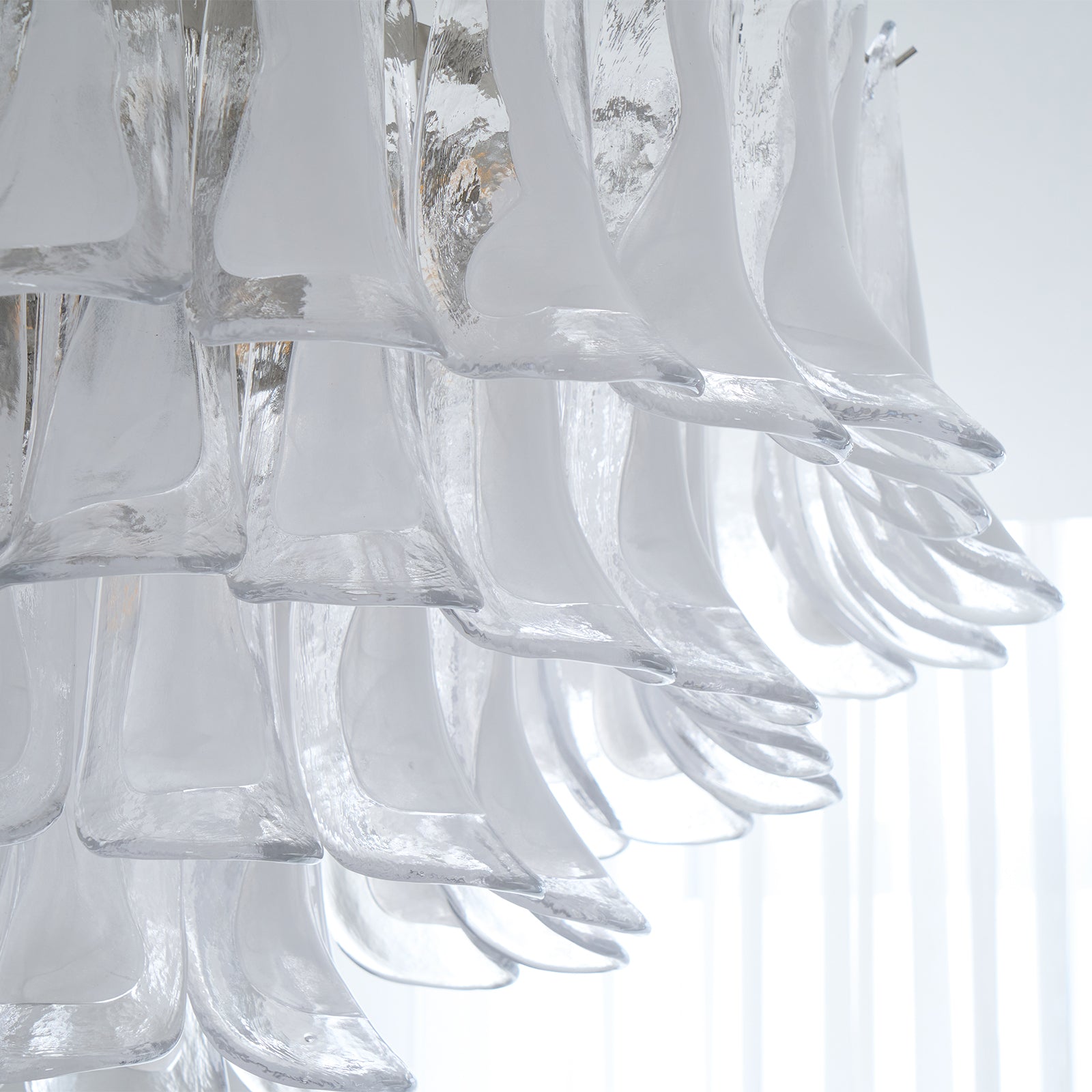 Aurora Ceiling Lamp Clear Glass Wave Layered Elegant - Neutralighting