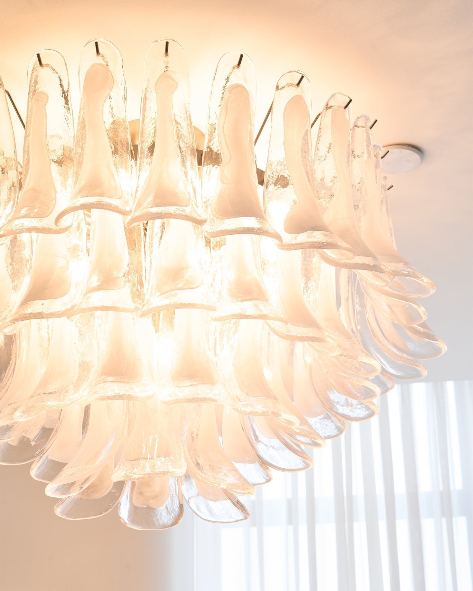 Aurora Ceiling Lamp Clear Glass Wave Layered Elegant - Neutralighting