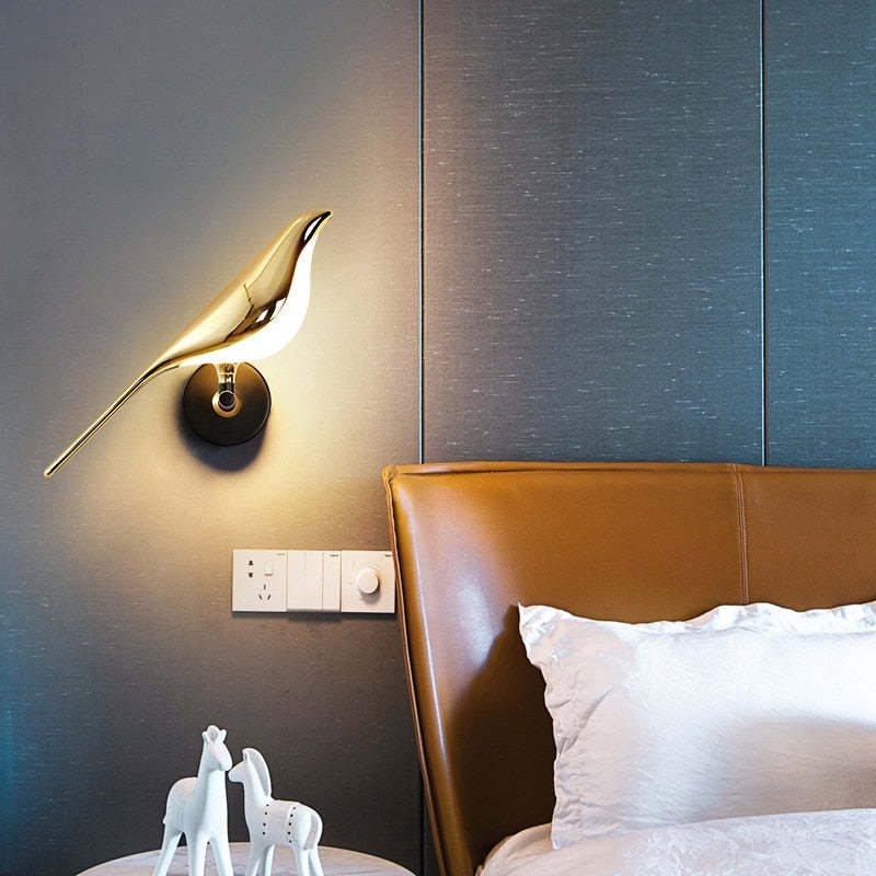 Arisha Design LED Applique Speciale Metallo Acrilico Oro Uccello Soggiorno/Camera da Letto/Ristorante/Studio