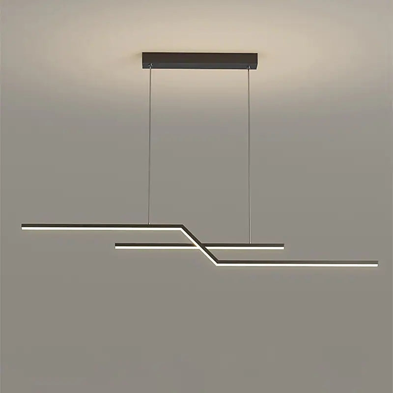 Arisha Lineare LED Lampade a Sospensione Nere/Ore Parallelo Piega Soggiorno