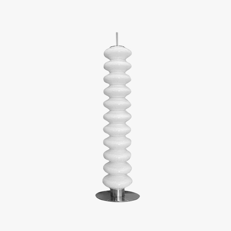 Mira Moderno Lungo Lampade da Terra Caramelle Metallo Vetro Bianco Soggiorno/Camera da Letto/Sala Studio