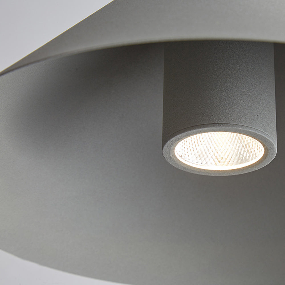 Carins Lampada a Sospensione Metallo Grigio Cono Minimalista