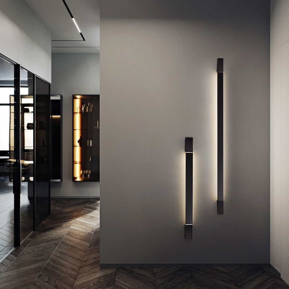 Arisha Minimalista LED Applique Nera Ruotabile Linea
