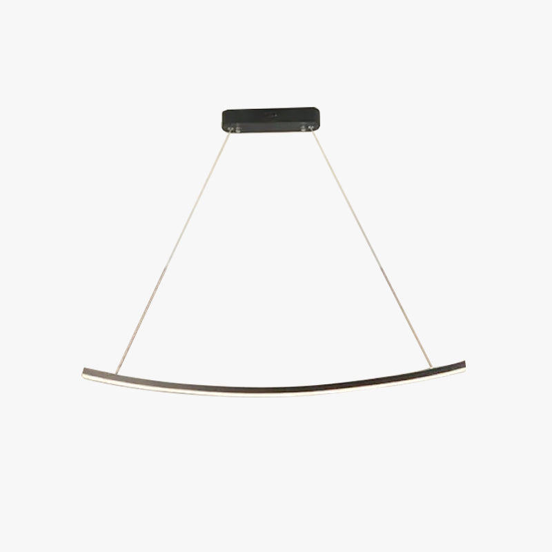 Alessio Minimalista LED Lampada a Sospensione Metallo Nero Lineare Soggiorno/Camera da Letto