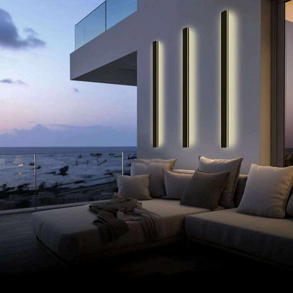 Ray Applique da Esterni Metallo Lineare Balcone Terrazza Minimalista