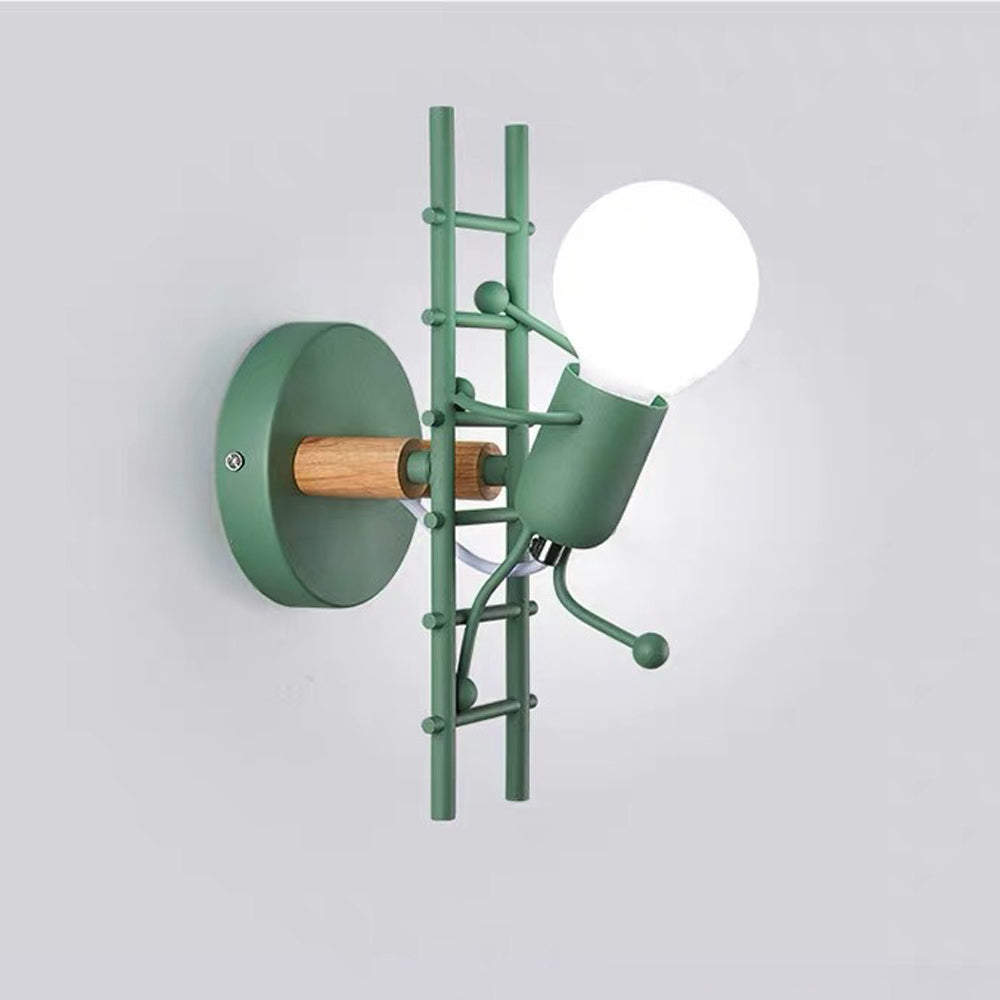 Luxo Industriale Metallo Legno Applique Soggiorno