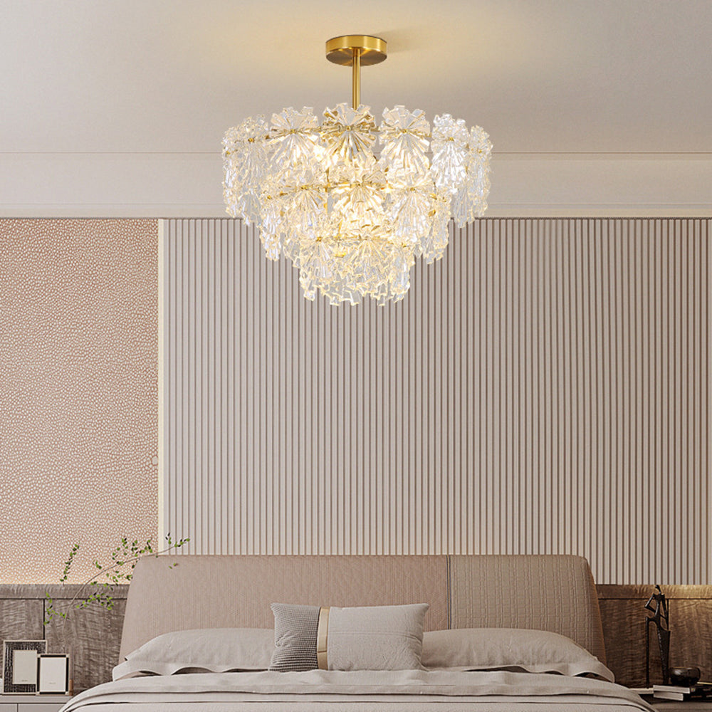 Marilyn Moderno LED Lampade a Sospensione Metallo/Vetro Oro Elegante Trasparente Cristalli di Ghiaccio Soggiorno/Camera da Letto