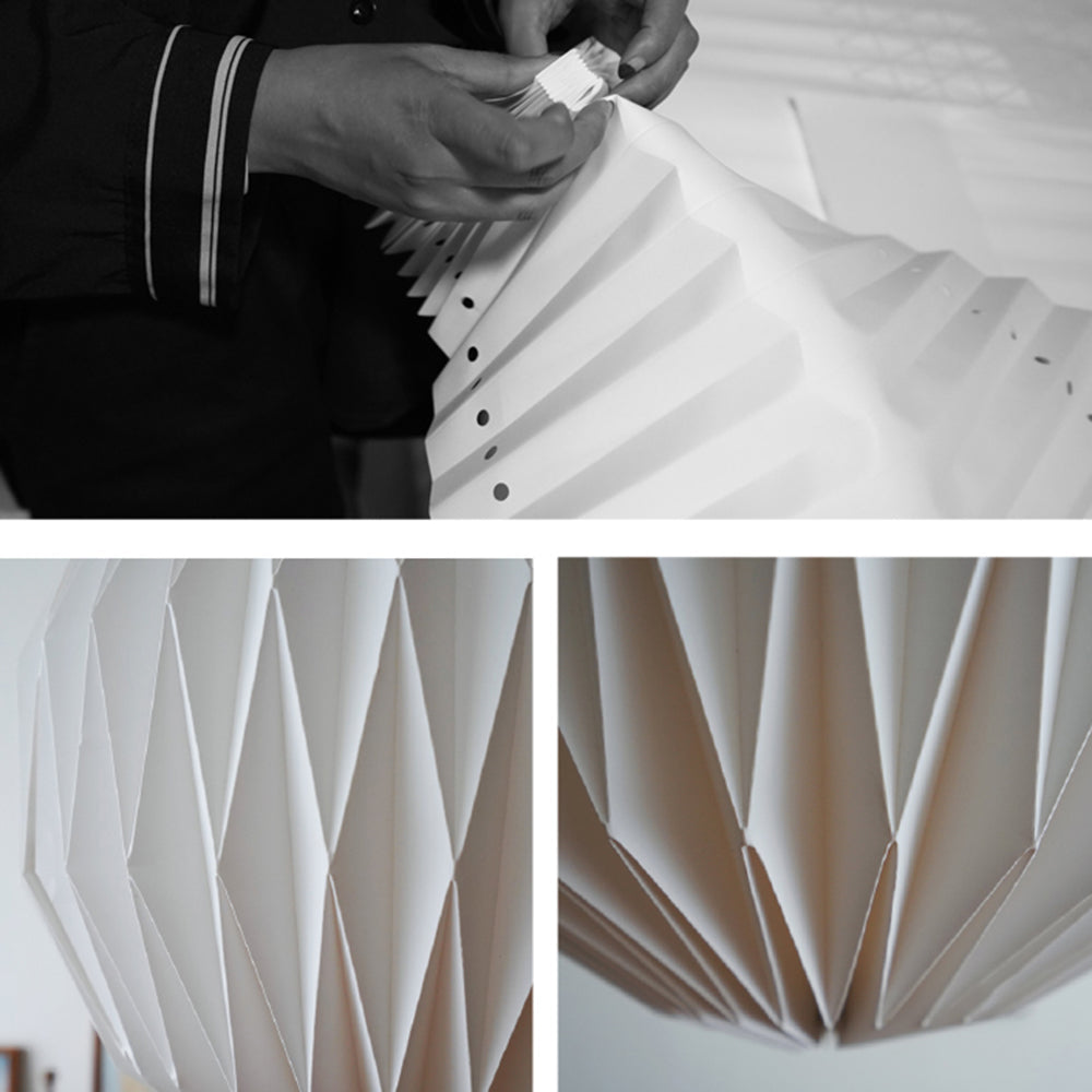 Renée Minimalismo LED Design Lampade a Sospensione Bianco Metallo Carta Soggiorno/Camera da Letto