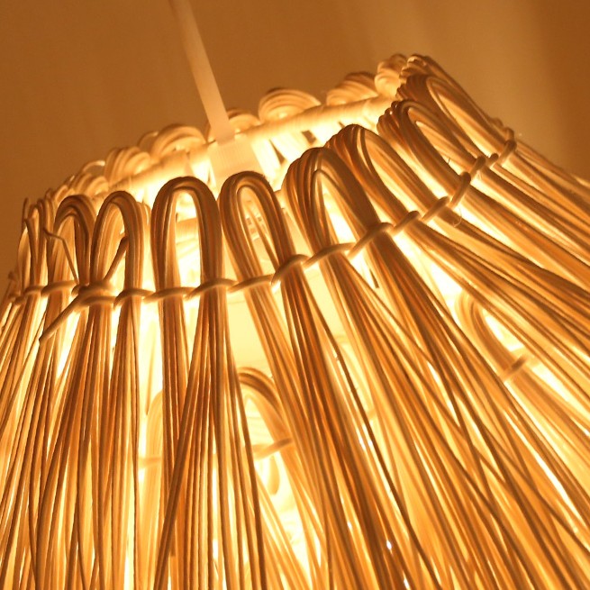 Ritta Designer Fatti a Mano Rattan Tessuti Lampada a Sospensione