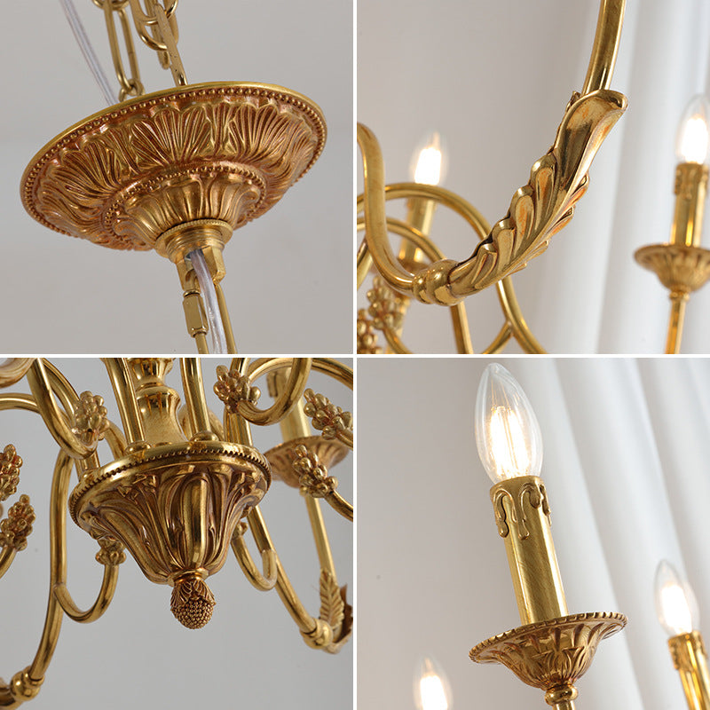 Cevynara Lux Lampadario Postmoderno Lusso Ottone