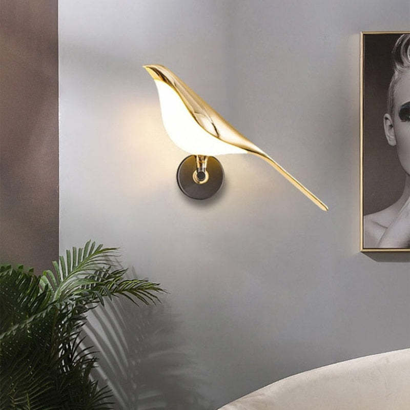 Arisha Design LED Applique Speciale Metallo Acrilico Oro Uccello Soggiorno/Camera da Letto/Ristorante/Studio