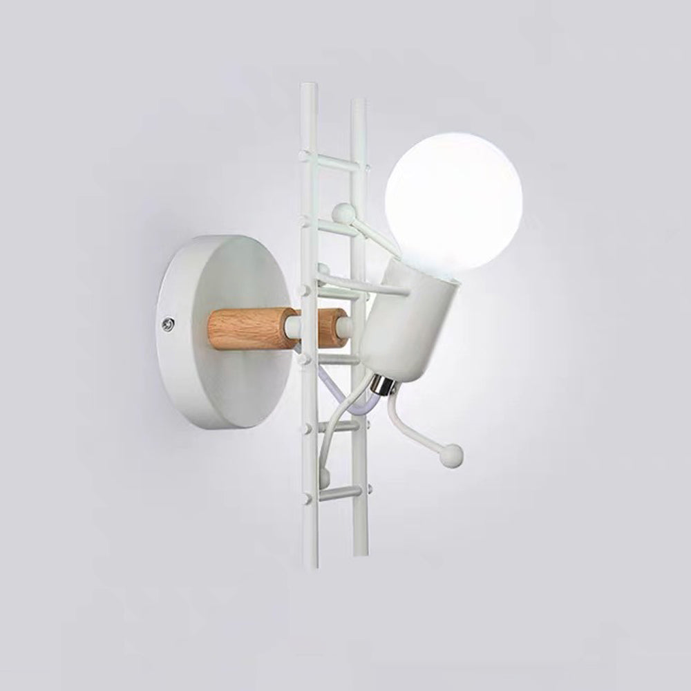 Luxo Industriale Metallo Legno Applique Soggiorno